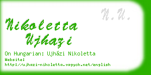 nikoletta ujhazi business card
