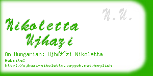 nikoletta ujhazi business card